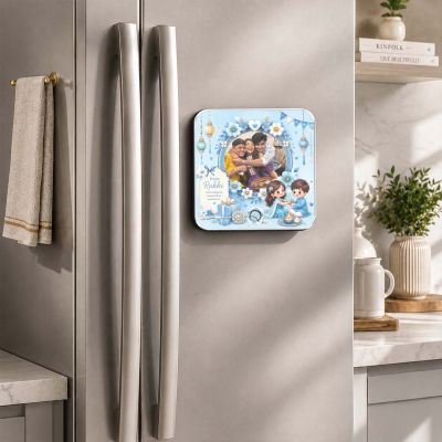 Celebrate the Bond of Siblings Rakhi Gift for Brother & Sister Raksha Bandhan Musical Fridge Magnet Custom Photo & MP3 Song | Rechargeable Battery